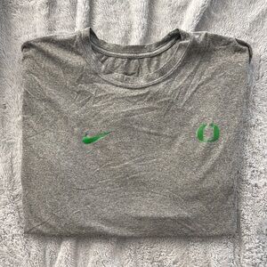 Nike Gray and Green Men's long Sleeve Tee